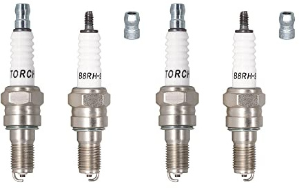 4PCS TORCH B8RH-9 Spark Plug Replace for NGK CR8EH-9/5666 | for HONDA 98059-58916,for Denso U24FER9,OEM
