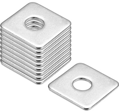 QUARKZMAN 10 Stück Vierkantscheiben M8x25x25x2mm 304 Edelstahl Quadrat Unterlegscheibe Flach Pad Abstandshalter Dichtung für Hardware Verschluss