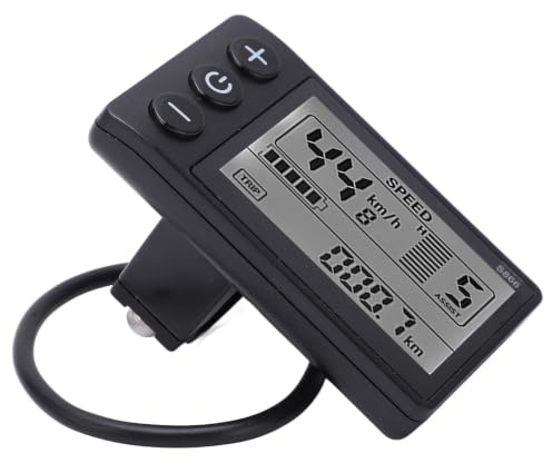 S866 LCD-Anzeige für Elektrofahrräder, 24 V, 36 V, 48 V, Display, Wasserdichtes Fahrrad-Bedienfeld mit Wasserdichtem Stecker, Elektrischer LCD-Fahrrad-Tachometer,