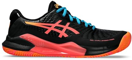 ASICS Challenger 14 Padel Herr Padelskor Vit Svart, Svart blå korall, 44 EU