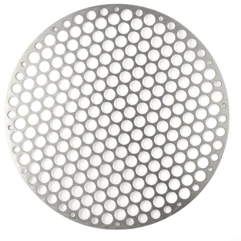 Professioneller Edelstahl-Grillrost, rund, für Holzkohlegrills und mehr (20 cm)