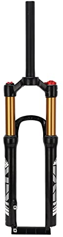 SPYMINNPOO Fahrrad-Federgabel, Mountainbike-Vorderradgabel, 120 Mm, Aluminiumlegierung, Fahrradfederung, Luftgabel, Gerader Gabelschaft, Manuelle Sperre, 26 Zoll, SPYMINNPOO0xghcbe59o