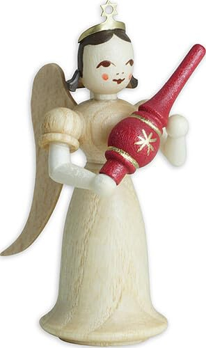 Blank Langrockengel mit Christbaumspitze, Natur - 6,6 cm