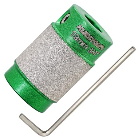 KURSTOL Glasmalerei Schleifer Bit - 19mm Diamant Glasschleifer Bit Schleifkopf Werkzeuge für Glasmalerei Keramik Kachel Stein