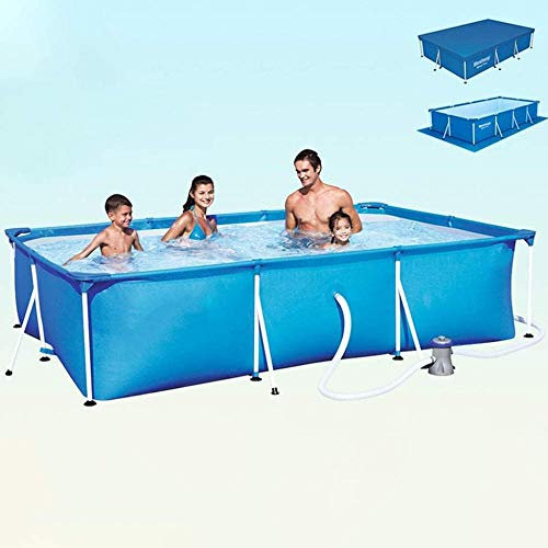 Suuim Piscine extérieure de Grande capacité : Robuste, Durable et filtrée – Parfaite pour Les plaisirs d'été ! (Bleu, 13 Pieds)