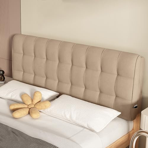 ZZYK Braun,Straps/73x23x4In,Kopfteilkissen Doppelbett Rückenlehne Keillesekissen Lendenwirbelstütze Größe Gepolstertes Wandkissen Abnehmbarer Bezug Für Schlafsaal Tagesbett Bett