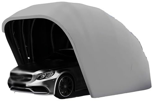 WTTTTW Carport Pliable hydraulique, Garage Portable en métal Robuste, auvent rétractable Extra Large pour Voiture, abri de Voiture Mobile Semi-Automatique résistant au Froid,18x8.2x7.6ft