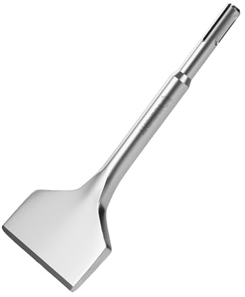 YOSIGHT SDS Plus Shank Bent Tile Chisel, 7-1/2 Inch Long 3 Inch Wide 40Cr Tile Chisel, Compatible with SDS Plus Rotary Hammer