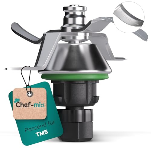 Chef-Mix Gruppo Coltelli TM5 di Ricambio per Vorwerk Bimby Robot da Cucina Gruppo Coltelli Bimby TM5 Acciaio Inox SUS420 Lama Bimby TM5 - Gruppo Lame Bimby TM5 - Lame per Bimby TM5 / Ricambi Bimby TM5