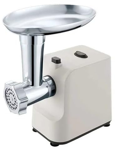 Tritacarne Elettrico, Tritacarne Professionale con 3 Diverse Piastre di Taglio, Insaccatrice e Kit Kibbe, Alloggiamento in Plastica, Tritacarne in Acciaio Inossidabile per Uso Domestico in Cucina