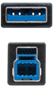 Brightium Cable USB 3.0 para impresora, tipo A/M-B/M, 2 metros, negro; ideal para transferencia de datos rápida y conexión de dispositivos.