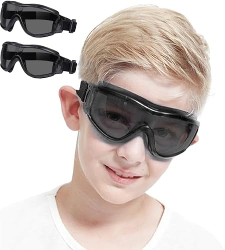 Lunettes de protection pour enfants pour jouer à Nerf, résistantes aux chocs, verres anti-buée, sangle réglable, adaptées aux 5-12 ans, parfaites pour le laboratoire, le cyclisme, le ski, l’alpinisme