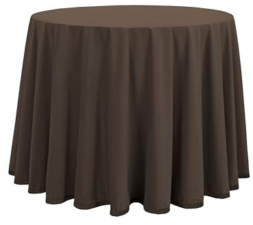 Donegal Collections Falda Mesa Camilla Redonda 60 cm Marrón - Faldillas Mesa Camilla Invierno Altura Mesa 75 cm - Tejido Aterciopelado Ideal Otoño/Invierno, Fabricado 100% España