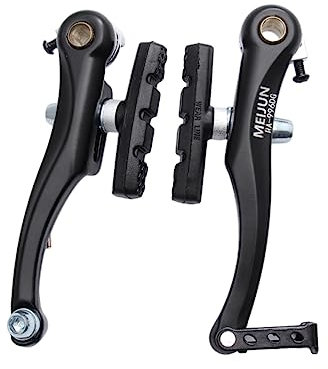 Gogogmee Mountainbike Bremsbeläge Aluminiumlegierung Verschleißfest Gummibelag Bremsbacken Schwarz Fahrrad Bremsklötze Vorne Hinten Zubehör