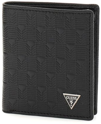 GUESS Men Madrid SM BLLFLD W Coin Pocket Wallet, Schwarz