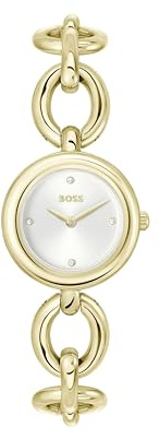 BOSS Live Qtz Basic Slim Silber Damenuhr mit rundem Zifferblatt