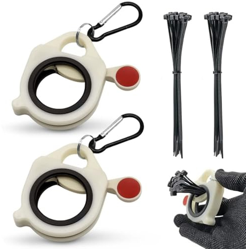 EIROVYA Câble Tip Holder Glow in the Dark Zip Tie, Rangement Pour Attaches Zippées, Plastic Automatic Câble Câble Organisateur Portable, Avec 20 Serre-Câbles, 22 pièce