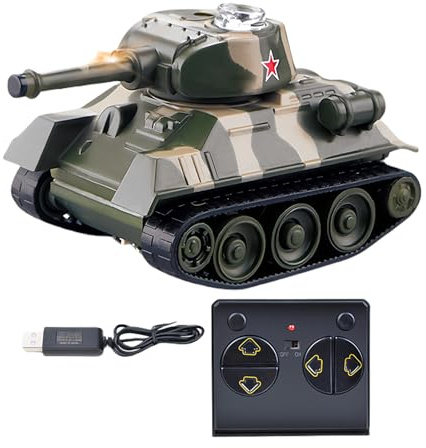 Generico Fjärrstyrd tank, leksaksfordon fjärrkontroll, interaktiv modell för barn STEM-aktiviteter hemspel trädgård familjekvällar