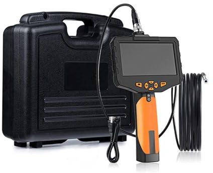 Cámara de Alcantarillado, Cámara de inspección de lentes única y dual con cámara de endoscopio de pantalla de 45 pulgadas 6 LED IP67 Caja de la cámara de serpiente impermeable(3m,14.5mm single lens)