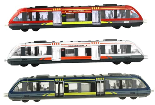 SOPOTUTU Set Trenino Elettrico Giocattolo per Bambini 1-3 Anni, Set di Treni Simulazione Colorati, Giocattolo Educativo Sicuro per Sviluppo Coordinazione e Immaginazione, Regalo Compleanno