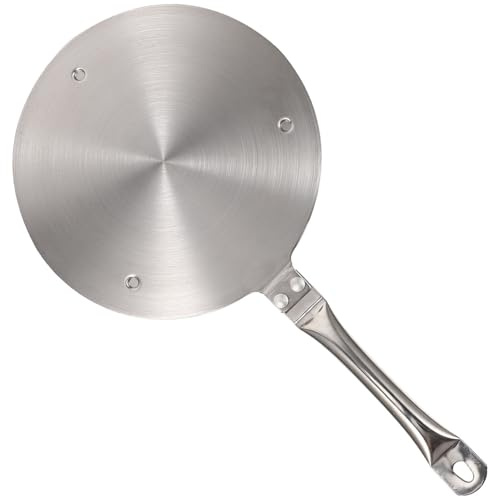 BESPORTBLE Plaque Diffuseur de Chaleur Induction Adaptateur pour Plaque à Induction avec Poignée en Acier Inoxydable Facile à Nettoyer, Résistant la Déformation, Cuisine