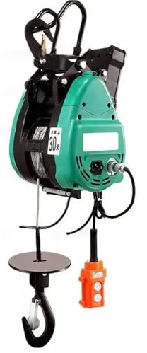 Montacargas eléctrico Polipasto eléctrico de 160KG/360KG, cabrestante portátil con Control remoto para uso doméstico de grúa de aire acondicionado Polipasto Cabrestante Eléctrico(160KG Manual)