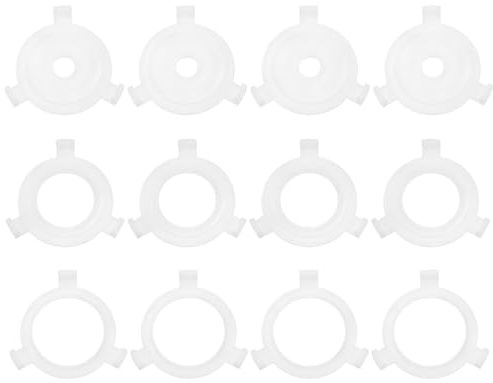 PATIKIL 12Pcs Lamp Shade Adapter Ring, E27 to 10mm(3/8)/E14/E26 Spider Fitter Lampshade Reducer Ring Plastic Lampshade Adapter Converter Washer for Table Pendant Floor Light Fixture,White