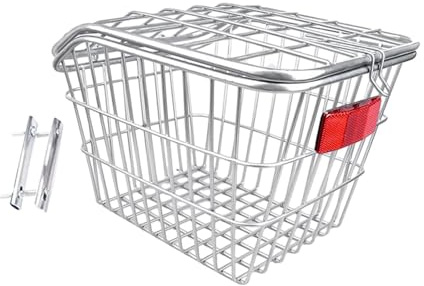 drburpily Cykelkorg med lock, stor kapacitet, lastbehållare, arrangör, utomhusaktiviteter, cykling, cykelställ, bärbar, lätt, enkel att installera, vandring, barn, hopfällbar