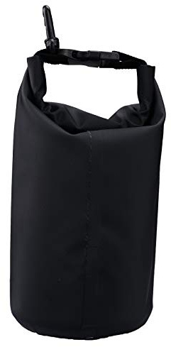 2 l/5 l/10 l/15 l/20 l/30 l Wasserdichter Beutel, 500D Plane, robust, PVC, trockene Aufbewahrungstasche für Kajak/Bootfahren/Kanu/Angeln/Rafting/Schwimmen/Camping/Snowboarden, schwarz, 2L