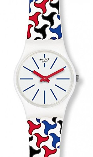 Swatch DamenArmbanduhr Analog Quarz Silikon LW156