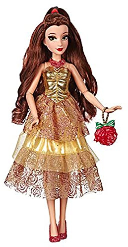 Hasbro Disney Prinzessin Hasbro Disney Prinzessinnen E83985X0 Style Serie, Belle Modepuppe, mit glitzerndem gelben Kleid, Handtasche, Schuhen und Halskette, für Mädchen ab 6 Jahren