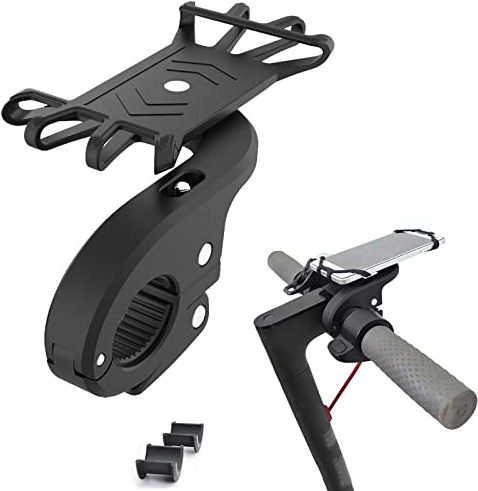 VOLOHAS Soporte Universal Teléfono en Manillar para Xiaomi M365/Pro/Pro 2/1S Scooter eléctrico 360 Rotation Soporte Movil Moto/Bicicleta/Bicicleta Montaña para Teléfono de 4.7 -6.5 Anti-vibración