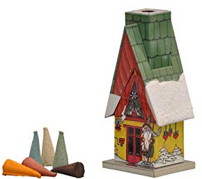 KNOX Räucherhütte aus Metall - Motiv: KNOX-Hütte - für Räucherkerzen der Größe M
