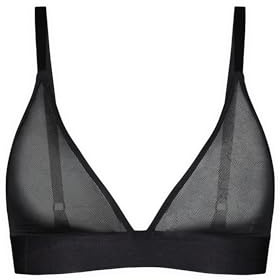 NEGATIVE Underwear – Sieve Triangle Bra – Comfortable Wireless Bras for Women – Perfect Low-Coverage Triangle Cut - Black - 3
