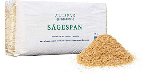 Allspan German Horse Sägespan Sägemehl Einstreu Großtier Kleintier Tier Pferde Stall Paddock Holz Streu 18kg x 30 Sack 540kg / 1 Palette Paligo