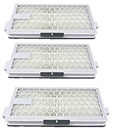 3 Pack Vacuum HEPA Filter Set Model SF-HA 50 Works With Miele S4, S6, S8, S8000, S8999, S6000, S6999, S5000, S5999, S4000, S4999, Complete C2, Complete C3, Compact C1, Compact C2