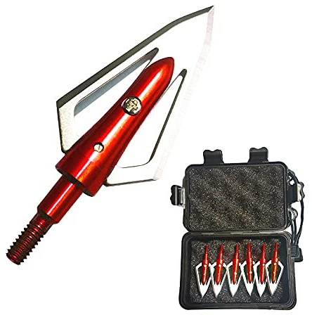 NC Hunting Arrowhead Cutting Blade Archery Broadhead Traditional Crossbow Compound Bow Arrowhead (red)