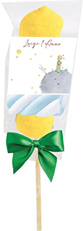 Spiedini di Marshmallow con tag personalizzabili kit fai da te grafica a scelta per caramellata regalini fine festa compleanno comunione nozze (Piccolo Principe)