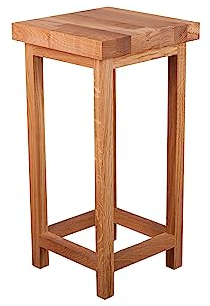 möbelando Blumenständer MAX aus Massivholz in Eiche. Abmessungen (BxHxT) 30x60x30 cm