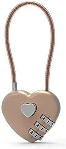 Lucchetto con password in lega di zinco Mini amore a forma di cuore Lucchetto per bagagli da viaggio Pacchetto con password Serratura a combinazione Serratura a combinazione per esterni Resistente