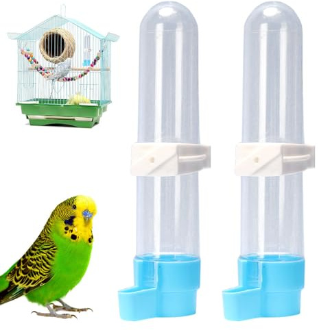 Bird Food Drinker for Parrot, 2 PCS | Parrot Automatic Water Feeder, Bird Drinkers, Hanging Bird Water Bottle