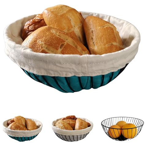 Obstschale Schwarz Brotkorb aus 100% Baumwolle (Ø 24 cm) - Moderner Obstschale und Brotkorb, Stoff, Schwarz