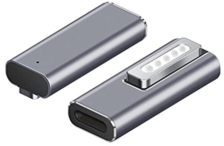 USB C Magnetisk Adapter, Snabbladdning 100W Mag Säker 4K Video Rak Magnetisk Adapter Kompatibel för PD Converter (WHITE)