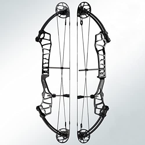 surwolf Bogenschießen Compound-Bogen 30-40lbs & 40-50lbs & 50-60lbs 36 Competition Compound-Bogen Shooting Compound-Bogen Aluminium Jagdbogen RH&LH (schwarz, 40-50lbs/nocke1)