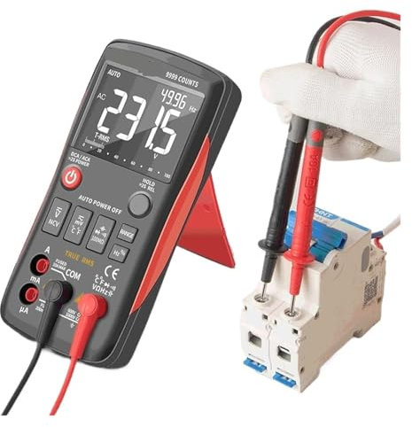 ANENG Q1 Multimètre numérique 9999 Testeur analogique True RMS Multimètre professionnel DIY Transistor Condensateur NCV Testeurs Lcr Meter Précis et rapide(Q1 Orange)