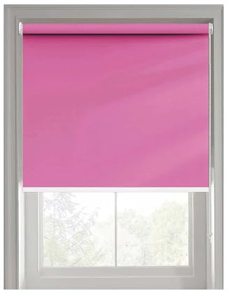 Verdunkelungsrollo, 120 x 160 cm, lichtdicht, thermisch, für Fenster, reduziert Innentemperatur, ideal für Büros und Zuhause, Rosa