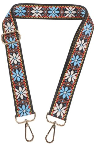 SUPVOX Strap Buckle Banjo Vintage Polyester with Patterned Adjustable Pressure Material and Metal , Reduces Shoulder Sturdy Replacement Instrument Strap for Mandolin and Banjo Players: 1