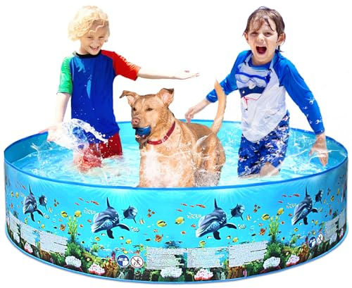 VReder Paddling Pool, Foldable Summer Swimming Dog Pool for kids