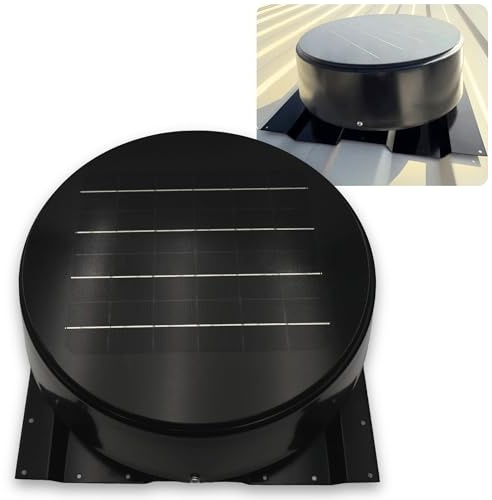 10W Solar Roof Vent for Shipping Containers – USA Containers 530 CFM High-Airflow Fan Kit for Heat & Moisture Control, Leak-Proof Fit for 3.5 Rib Roofs