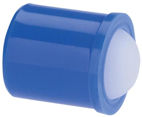 HALDER Federndes Druckstück, glatte Ausführung, mit Bund und Kugel/Hülse und Kugel aus Thermoplast, Standard-Federkraft | d1=10 mm | 22080.0610